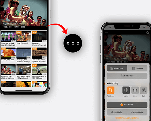 View All Camera Videos, Other Apps Videos & ITunes Videos In One App